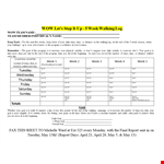 April Running Log - Track Your Running Progress Today example document template