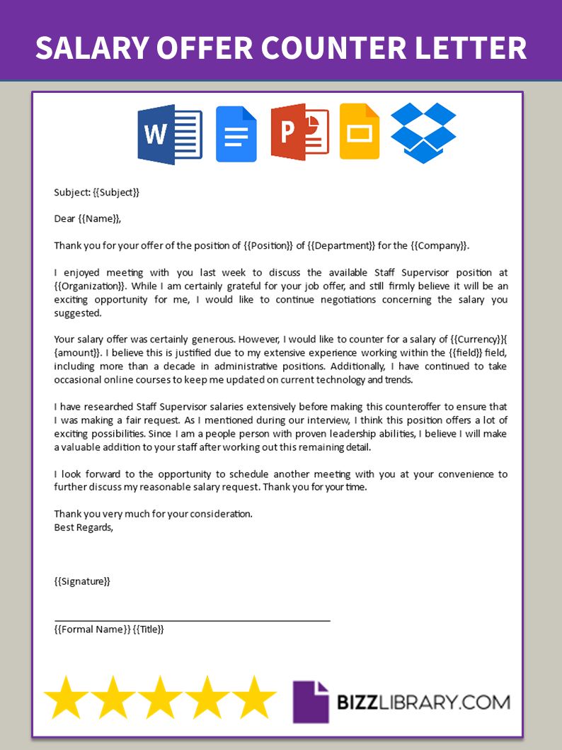 salary counter offer template