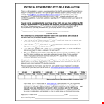Top Self-Evaluation Examples for Job Applicants: Maximize Your Points with Fitness Included example document template