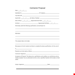 Custom Construction Proposal Template | Contractor Proposal example document template