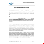 Franchise Agreement for Rural Distribution System - Operator Requirements example document template