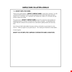 Thank You Letter for Community example document template