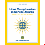 Young Leaders In Service Award example document template 