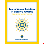 Young Leaders In Service Award example document template