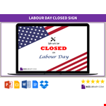 Labour Day Closed Sign example document template
