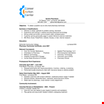 Pharmacy Technician Chronological Resume example document template