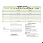 Free Medication Checklist Template example document template