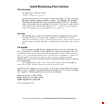 Youth Marketing Plan Outline | Project Potential & Campaign Strategy example document template