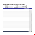 Employee Mileage Log - Keep Track of Total Miles and Reimbursement with Description example document template