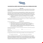 Sample Background and Credit Check Authorization Form - Reporting Consumer Federal Information example document template