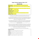 Preschool Newsletter Template - Engage Children and Their Parents example document template
