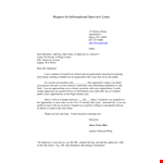 Request for Interview Appointment: Cornell, Seattle | Hamilton, Addressed example document template