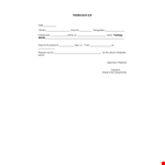 Get Your Parent's Approval with Our Convenient Permission Slip Template example document template
