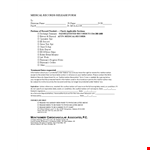 Authorize the Release of Your Medical Records with a Medical Release Form example document template