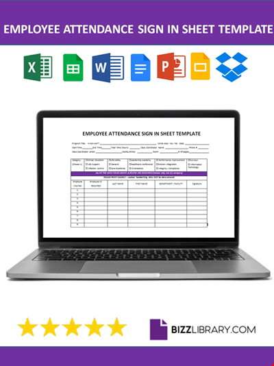 Employee Attendance Sign In Sheet Template