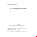 Sample Apa Research Papers For Students example document template