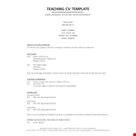 Example Of Teaching example document template 