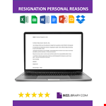 Resignation Letter For Personal Reasons example document template