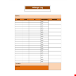 Easy Mileage Tracker | Keep Your Mileage Log Up-to-Date in Minutes example document template