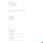 Customize Your Project with Our Scope of Work Template - Contact Us for More Info! example document template