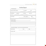 Company Incident: Report Accidents via Email | Incident Templates example document template