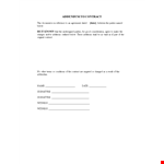 Contract Amendment Addendum - Parties Below example document template