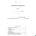 Create a Secure Assignment Agreement with our Free Template example document template