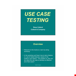 Use Case Testing Template example document template