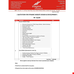Dynamic Quotation example document template 