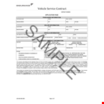 Vehicle Service Contract Letter Template example document template