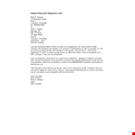 Husband Relocation Resignation Letter example document template