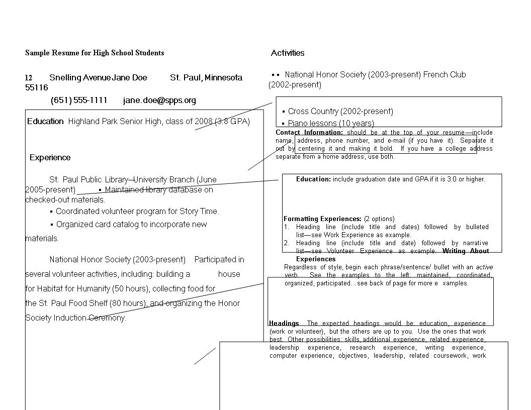 High School Work Resume Sample high-school-work-resume-sample