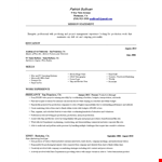 Sample Resume Template example document template