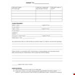 Permission Slip Template example document template