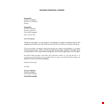 Business Proposal Template example document template