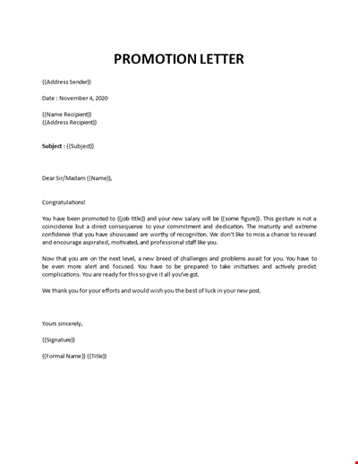 Job Promotion Announcement