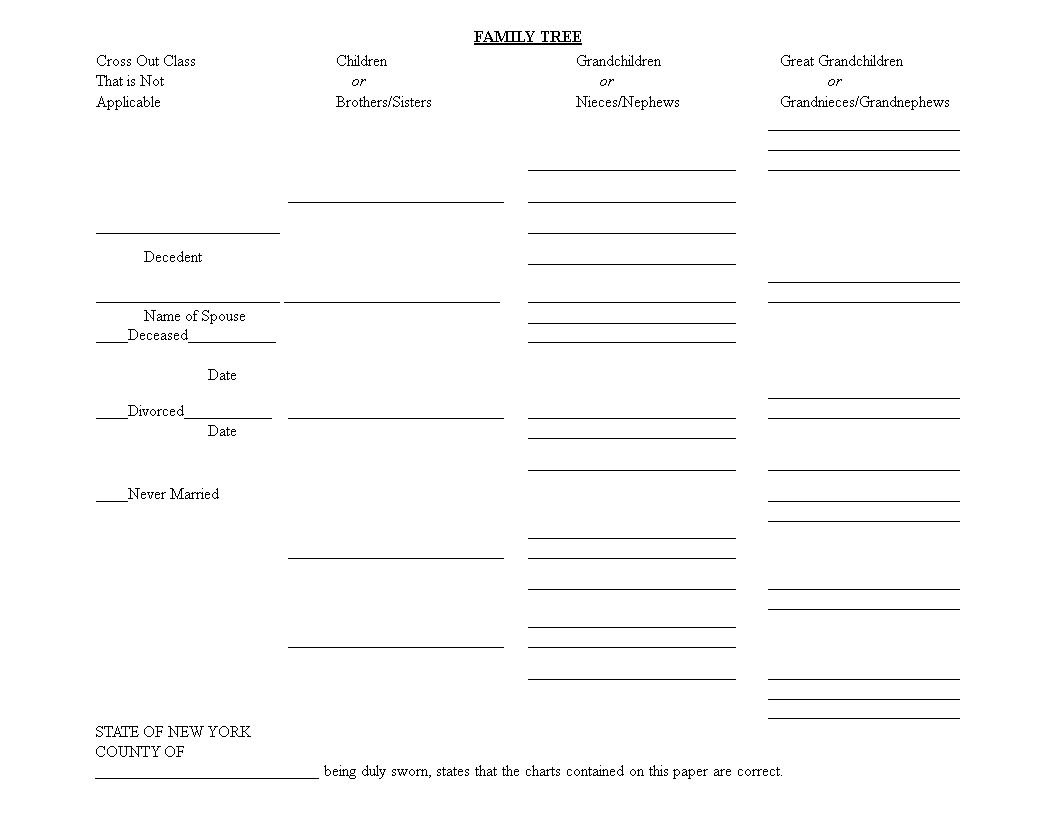 Free Fillable Family Tree Template