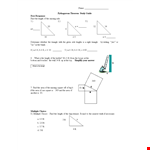 Pythagorean Theorem formula example document template