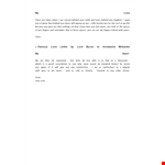 Sweet Short Love Letters example document template 