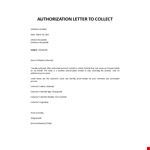 Authorization Letter Sample example document template
