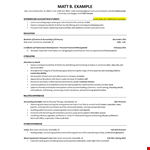 Junior Accountant Student Resume example document template