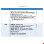 The Ultimate Moving Checklist - Ensure Nothing Left Behind example document template