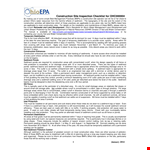 Construction Site Inspection Checklist Template example document template