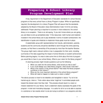 School Library Development Plan - Enhancing Education through a Comprehensive Library Program example document template