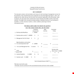 Food Service Bid Summary Template example document template