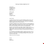 Marketing Coordinator Application Letter example document template