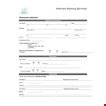 Nursing Job Application Example - Employment, Address, Information: Understand example document template