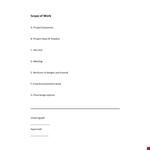 Comprehensive Scope of Work Template example document template