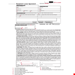 Equipment Lease Agreement - Lease Equipment and Agree to Terms example document template