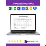 Editable Reward Sample Template example document template